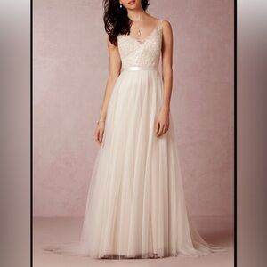 Wtoo by Watters Persiphone Beaded V-Neck Tulle Cream Wedding Dress
